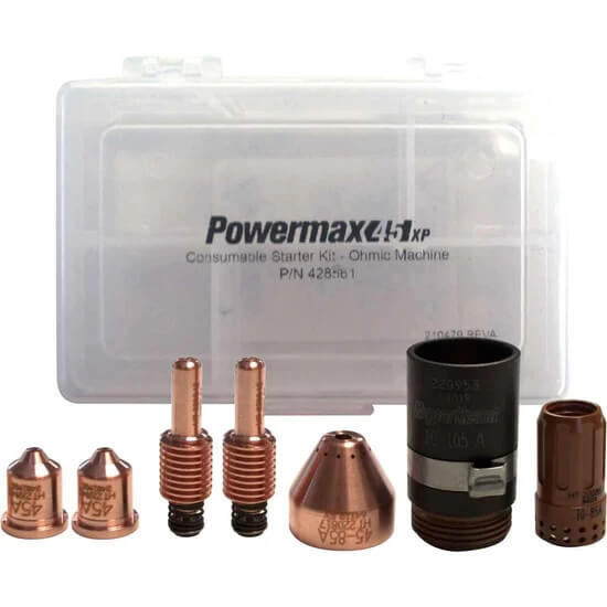 Hypertherm #428561 - Mechanized Consumable Starter Kit for Powermax45 XP w/ Ohmic Retaining Cap