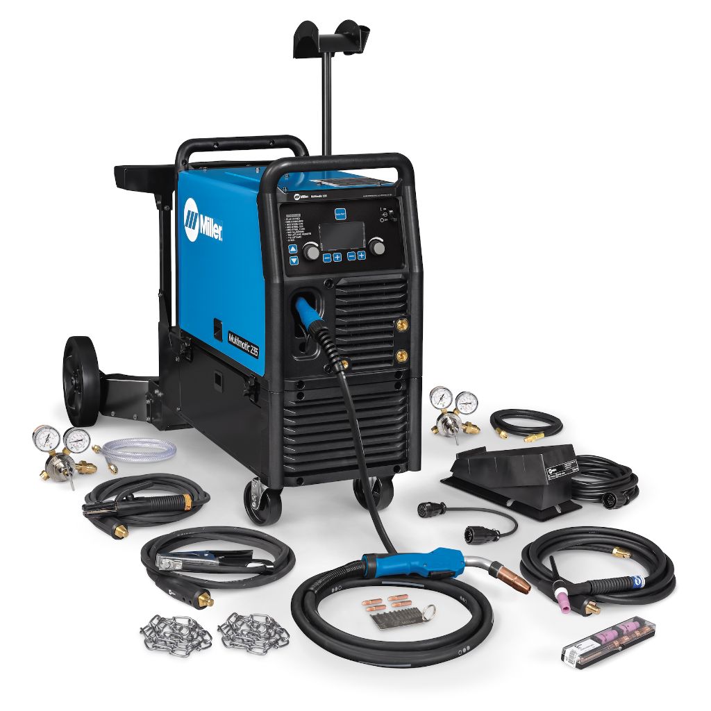 Miller Multimatic 235 Multiprocess Welder w/ EZ-Latch Dual Cart & TIG Kit