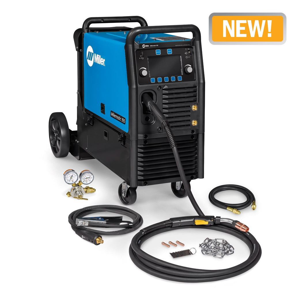 Miller Millermatic 355 Pulse MIG Welder w/ EZ-Latch Running Gear